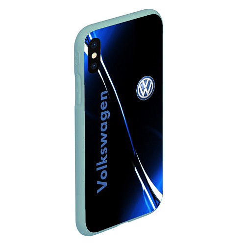 Чехол iPhone XS Max матовый VOLKSWAGEN / 3D-Мятный – фото 2