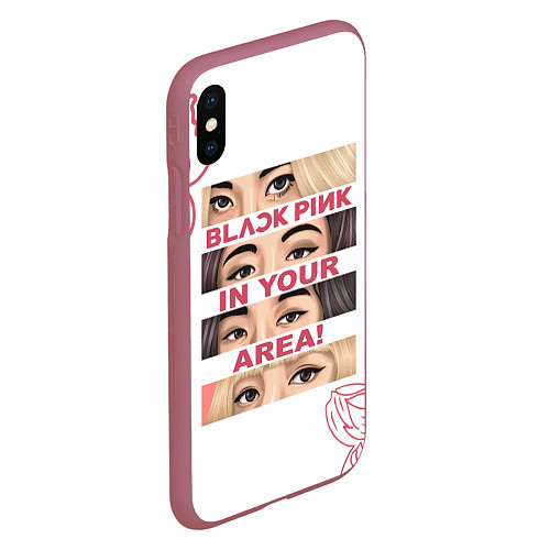 Чехол iPhone XS Max матовый BP in your area / 3D-Малиновый – фото 2