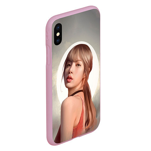 Чехол iPhone XS Max матовый Лиса маслом / 3D-Розовый – фото 2