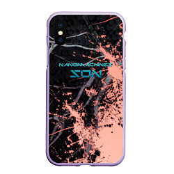 Чехол iPhone XS Max матовый MGR - Nanomachines Son, цвет: 3D-светло-сиреневый