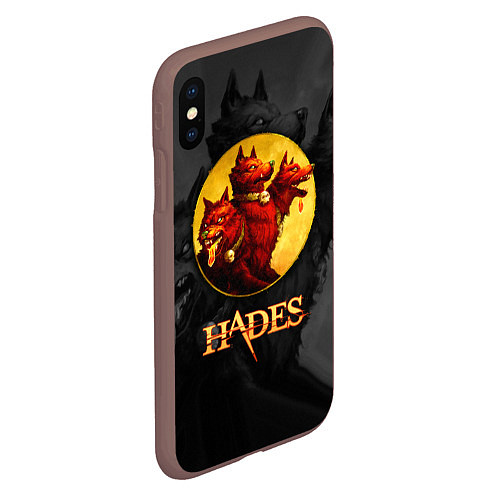 Чехол iPhone XS Max матовый Hades wolf / 3D-Коричневый – фото 2