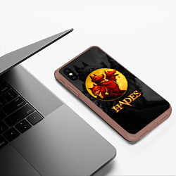 Чехол iPhone XS Max матовый Hades wolf, цвет: 3D-коричневый — фото 2