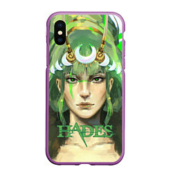 Чехол iPhone XS Max матовый Hades Artemis, цвет: 3D-фиолетовый