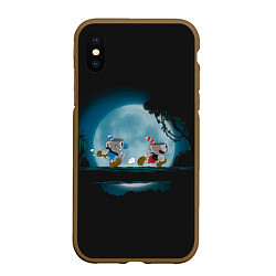 Чехол iPhone XS Max матовый Ночная прогулка, цвет: 3D-коричневый