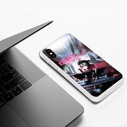 Чехол iPhone XS Max матовый Девушки и танки Арису Симада Z, цвет: 3D-белый — фото 2