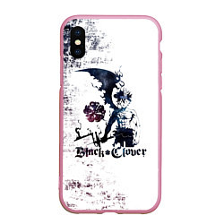 Чехол iPhone XS Max матовый Чёрный демонический Аста Либе, цвет: 3D-розовый