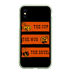 Чехол iPhone XS Max матовый CUP MUG DEVIL, цвет: 3D-салатовый