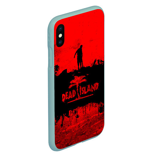 Чехол iPhone XS Max матовый Island of blood / 3D-Мятный – фото 2