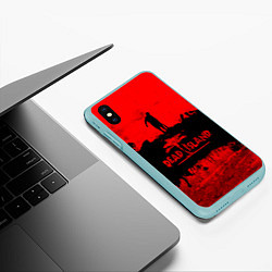 Чехол iPhone XS Max матовый Island of blood, цвет: 3D-мятный — фото 2