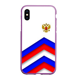 Чехол iPhone XS Max матовый РОССИЯ ФОРМА АБСТРАКТНЫЙ