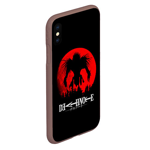 Чехол iPhone XS Max матовый Death Note Рюк в ночи / 3D-Коричневый – фото 2