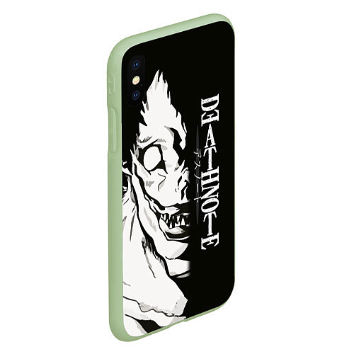 Чехол iPhone XS Max матовый Персонаж Рюк Death Note / 3D-Салатовый – фото 2