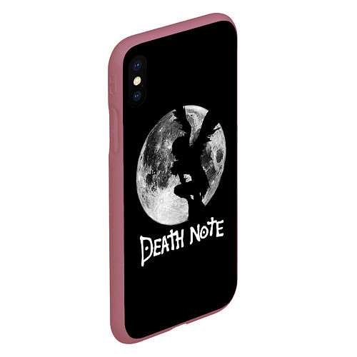 Чехол iPhone XS Max матовый Мрачный Рюк Death Note / 3D-Малиновый – фото 2