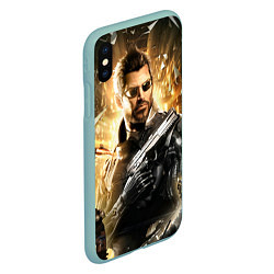 Чехол iPhone XS Max матовый Adam Jensen, цвет: 3D-мятный — фото 2