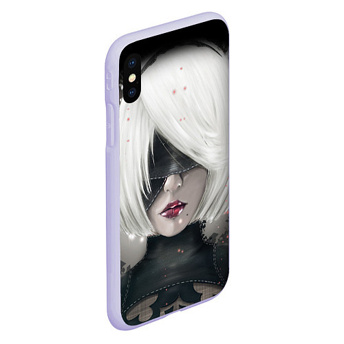 Чехол iPhone XS Max матовый YoRHa Nier Z / 3D-Светло-сиреневый – фото 2