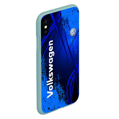 Чехол iPhone XS Max матовый Volkswagen / 3D-Мятный – фото 2