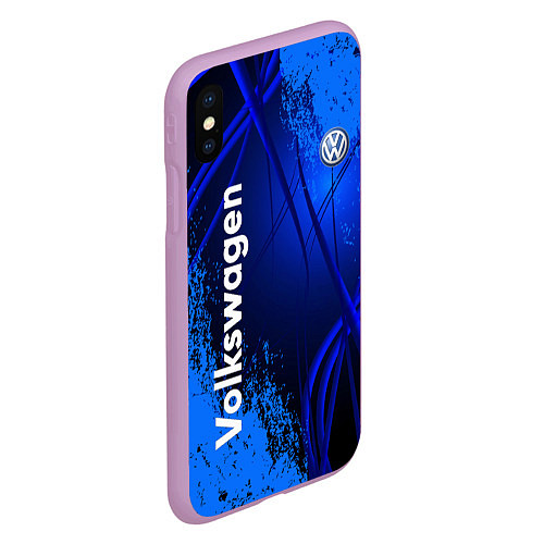 Чехол iPhone XS Max матовый Volkswagen / 3D-Сиреневый – фото 2