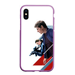 Чехол iPhone XS Max матовый Mission: Impossible Art, цвет: 3D-фиолетовый