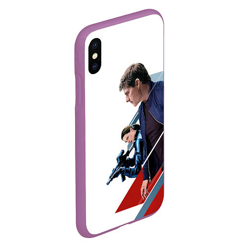 Чехол iPhone XS Max матовый Mission: Impossible Art / 3D-Фиолетовый – фото 2