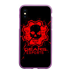 Чехол iPhone XS Max матовый Gears esports, цвет: 3D-фиолетовый