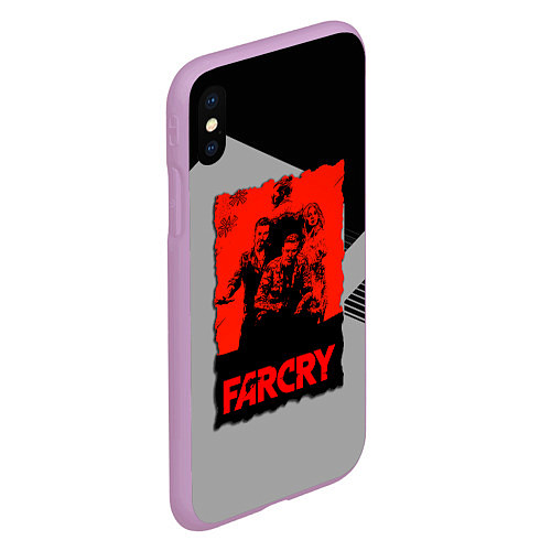 Чехол iPhone XS Max матовый FARCRY / 3D-Сиреневый – фото 2