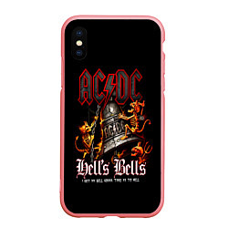 Чехол iPhone XS Max матовый ACDC Hells Bells, цвет: 3D-баблгам