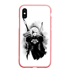 Чехол iPhone XS Max матовый 2B Nier Automata