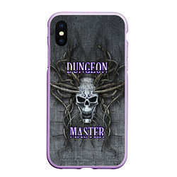 Чехол iPhone XS Max матовый DM Dungeon Master SKULL, цвет: 3D-сиреневый