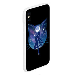 Чехол iPhone XS Max матовый Sailor Moon силуэт, цвет: 3D-белый — фото 2