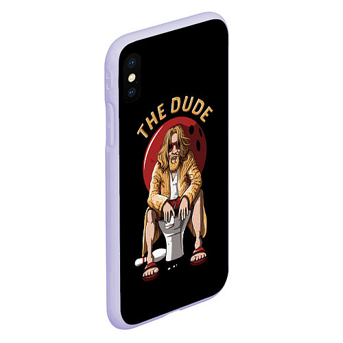 Чехол iPhone XS Max матовый THE DUDE Big Lebowski / 3D-Светло-сиреневый – фото 2