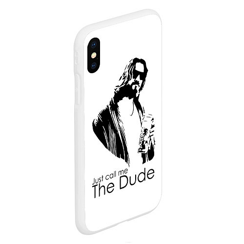 Чехол iPhone XS Max матовый Just call me the Dude / 3D-Белый – фото 2