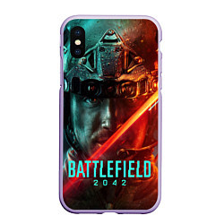 Чехол iPhone XS Max матовый Battlefield 2042 Soldier face