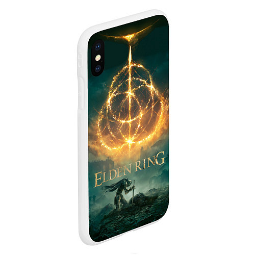 Чехол iPhone XS Max матовый Elden Ring key art / 3D-Белый – фото 2