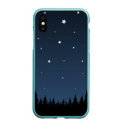 Чехол iPhone XS Max матовый Ночное небо