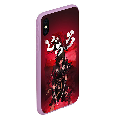 Чехол iPhone XS Max матовый Dororo red / 3D-Сиреневый – фото 2