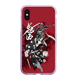 Чехол iPhone XS Max матовый Dororo ronin, цвет: 3D-сиреневый