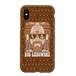 Чехол iPhone XS Max матовый The Big Lebowski, цвет: 3D-коричневый