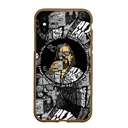 Чехол iPhone XS Max матовый The Big Lebowski, цвет: 3D-коричневый