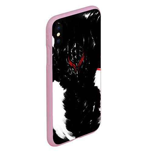 Чехол iPhone XS Max матовый БЕРСЕРК чб / 3D-Розовый – фото 2