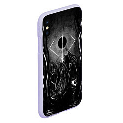 Чехол iPhone XS Max матовый БЕРСЕРК рисунок, цвет: 3D-светло-сиреневый — фото 2