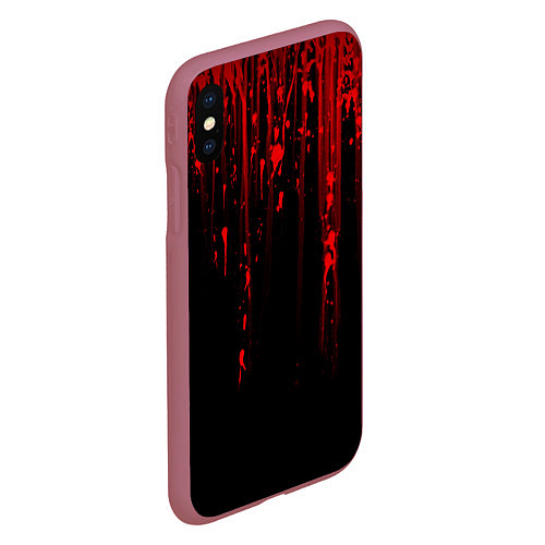 Чехол iPhone XS Max матовый РАНЕНИЯ 3D / 3D-Малиновый – фото 2