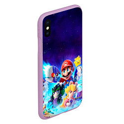 Чехол iPhone XS Max матовый Mario Rabbids, цвет: 3D-сиреневый — фото 2