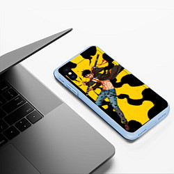 Чехол iPhone XS Max матовый Трафальгар Ло из One Piece, цвет: 3D-голубой — фото 2