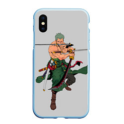 Чехол iPhone XS Max матовый Арт Ророноа Зоро, One Piece