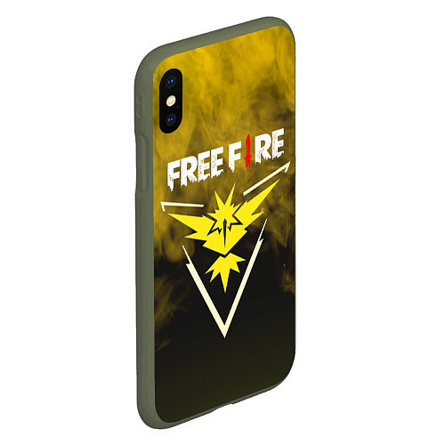 Чехол iPhone XS Max матовый FREEFIRE YELLOW SMOKE Z / 3D-Темно-зеленый – фото 2