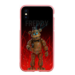 Чехол iPhone XS Max матовый FNAF FREDDY, цвет: 3D-баблгам