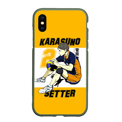 Чехол iPhone XS Max матовый Коши Сугавара Haikyuu!!, цвет: 3D-темно-зеленый