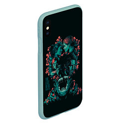 Чехол iPhone XS Max матовый Любовь в апокалипсисе, цвет: 3D-мятный — фото 2