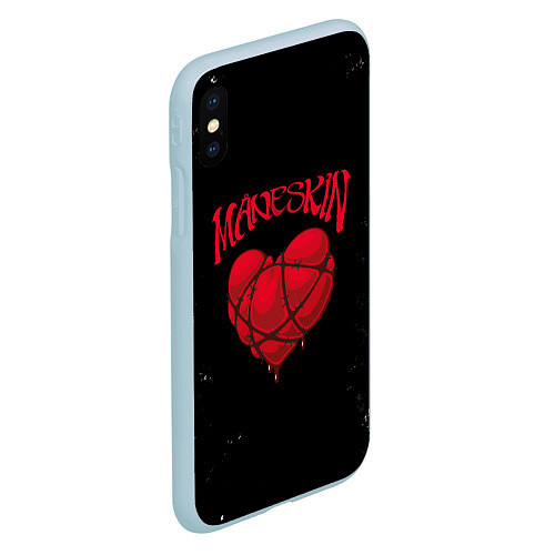 Чехол iPhone XS Max матовый Maneskin Монэскин Z / 3D-Голубой – фото 2