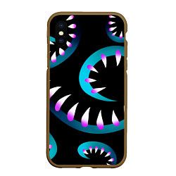 Чехол iPhone XS Max матовый Ростки с шипами, цвет: 3D-коричневый